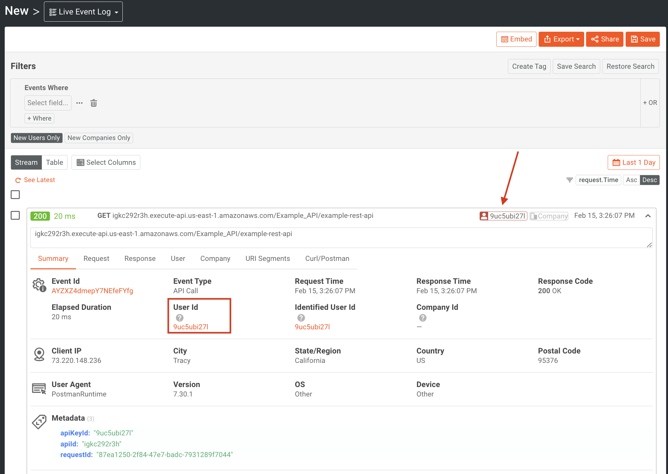 Tracking API Calls With AWS Gateway | Moesif Docs